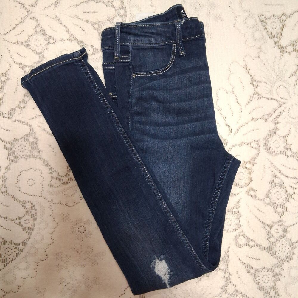 Hollister Womens High Rise Jean Legging Advanced Stretch Distressed, Sz 3S 26x26
